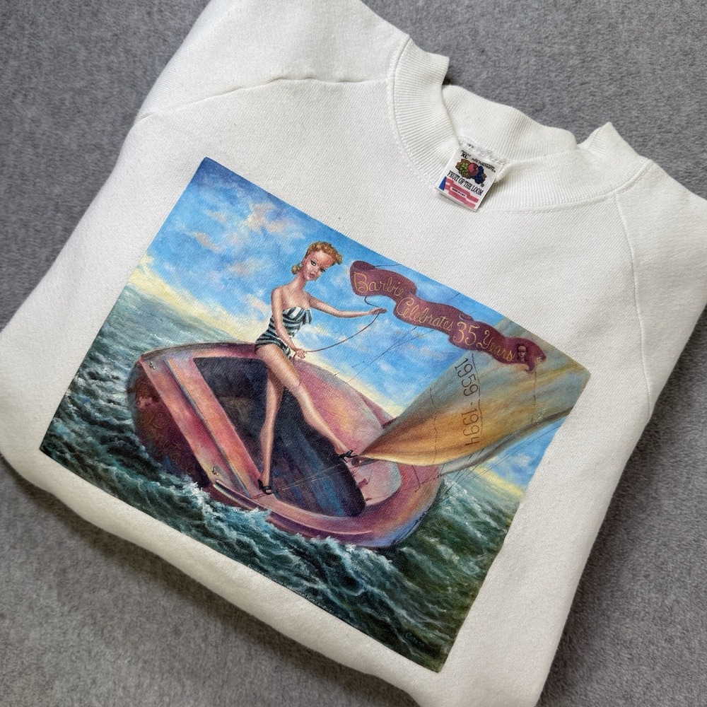 Vintage 1994 Barbie 35th Anniversary Sweatshirt XL Made USA Pinup Style